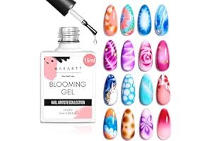 Makartt Blooming Gel Nail Polish - 15ml Clear Soak Off UV LED Blossom Gel Nail Polish for Nail Decoration, Nail Painting, Blooming Effect DIY Salon Use