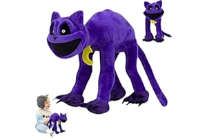 Wellxunk Smiling Critters Plüschtier - Gruseliges Horror Monster CatNap - Lila