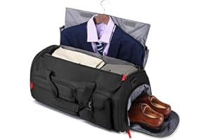 TAIHOYIN Anzugtasche Reisetasche Herren, Wandelbare Reise Kleidersack Handgepäck mit Schuhfach, 3-in-1 Große Kleidertasche Rucksack Anzug Tasche für Business Reisen, Schwarz