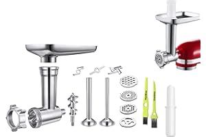 Italdos, Maszynka do mięsa kompatybilna z KitchenAid, maszyna do napełniania kiełbas, rurkami do napełniania kiełbas, 4 plasterki, możliwość dopasowania, akcesoria do wyboru z serii Artisan i