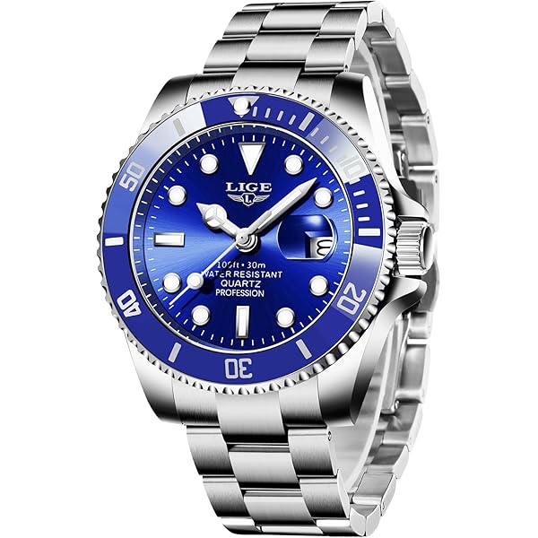 LIGE Herenhorloge, chronograaf, waterdicht, kwarts, analoog, roestvrij staal, lederen armband, kalenderhorloge, horloge, Zwart bruin, armband