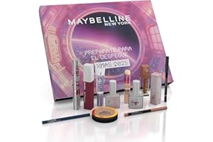 Maybelline New York, Calendario de Adviento 2025, Edición Limitada, 12 Productos, Maquillaje para Ojos, Labios, Rostro y Uñas, Acabados Profesionales y Duraderos