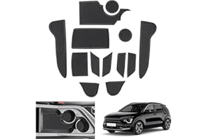GAFAT Compatibile con Kia Niro SG2 Hybrid e-NIRO EV 2022–2025 Tappetini Antiscivolo, Niro 2024 Tappetini in Gomma per Console Centrale, Supporto Bicchieri, Cuciture Porta, Niro SG2 Accessori (Nero)