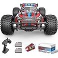 DEERC 1:10 Large Brushless RC Car for Adults, 3S 4X4 High Speed Monster Truck, 60+ KMH, All Terrain 2.4Ghz Hobby Electric RC Truck, Off-Road Remote Control Vehicle, 40+min, RC Crawler for Boys