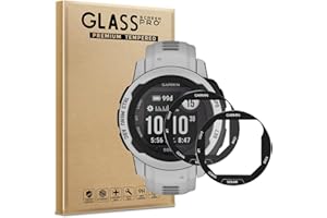 AOKUMA Screen Protector for Garmin Instinct 2 Screen Protector[Non-Tempered Glass], Premium 3D Curved Edge Guard Film, Edge to Edge Full Screen Cover, work with most case(Black Edge)