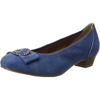 Hirschkogel Damen Pumps – Trachtenschuhe Aus Leder & Velours, Bequem, Mit Gummisohle, Traditionelles Design