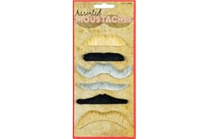 HENBRANDT Assortiment de 6fausses moustaches Accessoire Déguisement