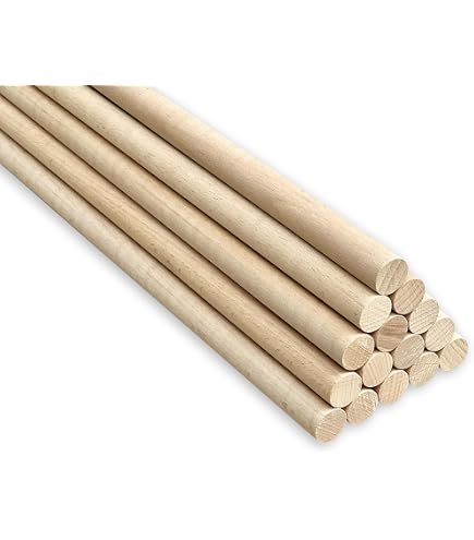 Holzstäbchen 50 Stück, 0,8 Cm X 30 Cm – Rundholz Aus Birke, Für Makramee, DIY, Basteln, Backen