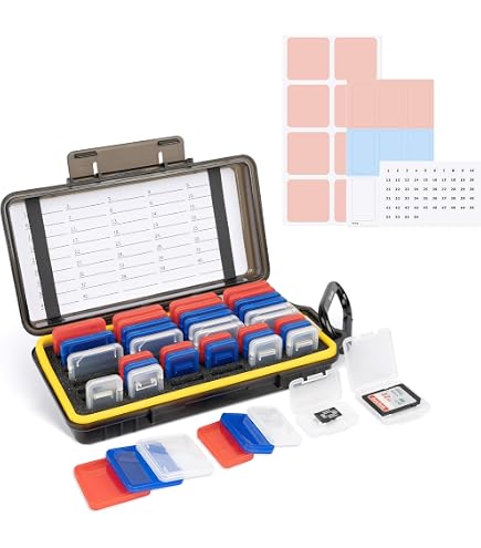 ZJchao Étui De Carte Mémoire Aluminium - Boîte De Rangement Cartes SD Et TF 9x6x1.3 Cm