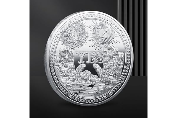 Oui Ou Non Collection Commémorative Métal Pièce de Décision - Monnaie Commémorative de Collection - Pièce Souvenir à Personnaliser pour Cadeaux et Occasions Spéciales Argent (Style 2)
