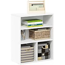 Furinno Pasir Libreria Con 2 Ripiani Aperti E 2 Ante – Pratica E Compatta, Bianco - 3