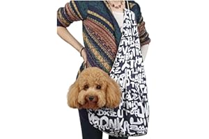 Zinsale Oxford Pet Sling Carrier Travel Dog Cat Puppy Single Shoulder Bag (Medium, Blue Letter)