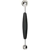OXO Good Grips Paslanmaz &Ccedil;elik Kavun Kesicisi, Siyah/G&uuml;m&uuml;ş | Meyve, garnit&uuml;r ve tatlılar i&ccedil;in paslanmaz &ccedil;elik &ccedil;ift tencere, y