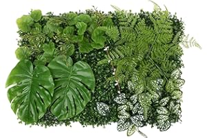 COURTI Artificial Hedges Panels Garden Privacy Screening, Premium Artificial Wall Panels, Garden Privacy & Protective Screens - Faux Plant Wall Backdrop for Home Garden Backyard Wedding Decoration, 60×40cm