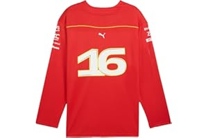 PUMA Scuderia Ferrari - Maglia da Hockey Charles Leclerc 2024 - vestibilità da Uomo - Rossa