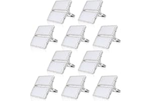 Viugreum Faretto LED da Esterno 200W 10 Pezzi, IP66 Resistente all'acqua Faretti LED da Esterno, Luce Di Sicurezza 20000LM, 6500K Bianco Freddo, Consumo Basso Super Luminoso Faretti LED per Giardino