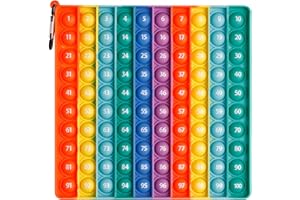Pop On It Zahlen MEINRAUM Poppit 1-100 Push Bubble Fidget It Toys 20x20cm Plopper Spielzeug Stressabbau Sensory Toy für Kinder Aufklärung Digitaler, aus Silikon Antistress Lernspielzeug