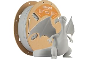 ERYONE High Speed Matte PLA Filament 1.75mm +/- 0.03mm, Rapid PLA Filament, 3D Printing Filament, 30-500mm/s Hyper Speed Filament, 1kg(2.2LBS)/Spool,Light Grey