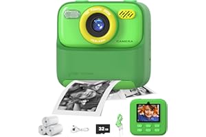 masterbee Instant Camera, Children's Camera Birthday Gifts for Girls and Boys, Digital Camera Children's Toy, 1080P HD Video, Gift Girls, Gift Boys 3 to 12 Years
