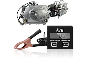 YOYIAG Tachymètre Numérique Tachymètre Inductif: Tachymètre de Petit Moteur étanche Avec Compteur Horaire Batterie Remplaçable Pour Moto, Motocross, Tondeuse à Gazon, Souffleuse à Neige, Tronçonneuse