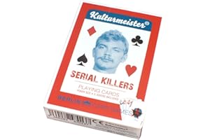 Kulturmeister - Serial Killer Playing Cards - Poker Size Card Game, Psycho Killer Card Game, Professional Poker Playing Cards Set, Play Cards with Serial Killers Theme, Card Poker for Game Nights