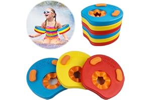 GXHONG 6 Pcs Disque Natation Enfant, Disque Flottant, Pas de Gonflage Nécessaire, Utilisation pour 3 à 7 Ans Garçons Filles à la Piscine ou à la Plage Apprendre à Nager