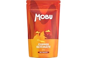 Copper Bisglycinate 3mg 120 Tablets – Chelated Form – Immune System Support – Vegan UK Made – GMP Approved – MOBU