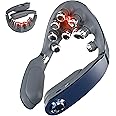 SKG Foldable Neck Massager with Heat, Cordless Deep Tissue Vibration Massager for Pain Relief, Portable 9D Electric Shiatsu Neck Massager Relaxer Women Men Gift Use at Home Office Car, G7PRO-FOLD