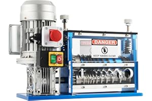 CREWORKS 370W Macchina Spelacavi Elettrico Professionale per Cavi da 1,5 mm a 38 mm Spelafili Elettrico con 11 Multi-Fori per Recupero Rame Velocità 30 m/min