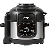Ninja Foodi 9-in-1 Multi Cooker, 6L with 9 Cooking Functions, Pressure Cook, Air Fry, Slow Cook, Grill and more, Brushed Stee