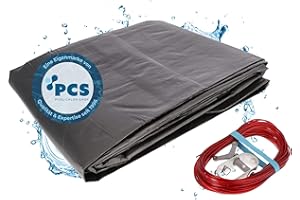 Duraol Poolabdeckung oval 7,00 x 3,50 m - Hochwertige Plane mit 220g/m² Materialstärke und robustem Randverstärkungsprofil