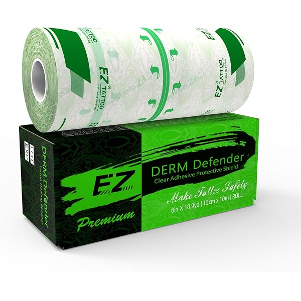 GLEEMEN Tattoo Folie 50 Blätter – Wasserdichte Atmungsaktive Tattoo-Aftercare (10x12 Cm) Zum Duschen & Heilen