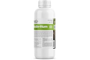 BIOTICA Humus di Lombrico Liquido - ACTIV-HUM - Attivatore con Estratti Umici Solubili da vermicompost - Fertilizzante e Concime per Piante Fiori Orto (1 L)