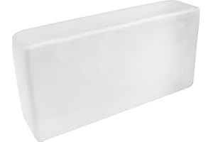 Fuchs Design Collection Crystal Classic 1 pièce vue complète satiné (6 face) brique de verre brique de verre 20x10x5 cm Bloc de verre en verre véritable de haute qualité