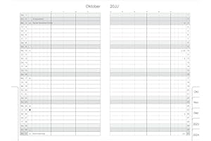 ‎X17 X17-A5 Monatsplaner, Monatskalender "Nachfüllpack"| „Classic“ 2026-2028, 1 Heft à 3 Jahre, inkl. Memokarte. Nur passend für das X17-System. Made in Germany