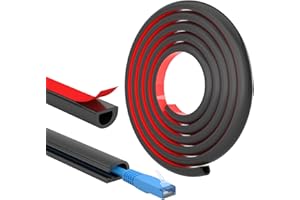 FIXCHORD Canalina Passacavi，Canalina Portacavi Autoadesivo, Lgnifugo, Verniciabile, Gestione dei cavi per case e uffici per nascondere cavi singoli, 1 x 15 mm (W) x 10mm (H) - lunghezza 2m - Nero