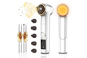 BENTFINE Aspirateur de Point Noirs, 2 en 1 Electrique Extracteur de Comédons, Nettoyant de Pores Professionnel en Mode de Chauffage, Nettoyant de Pores Purateur de Peau Soin Visage (Blanc)