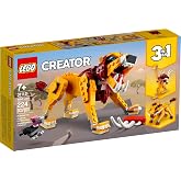 LEGO Creator 3&rsquo; in 1 Wild Lion 31112 3&rsquo; in 1 Toy Making Set with Animal Toys for Kids (224 Pieces)