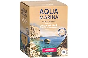 AQUAMARINA COSTA BRAVA - Agua de Mar ISOTÓNICA 3L - 1 unidad de 3L 100% Natural, Sin aditivos, Rica en Minerales, Microfiltrada en frío | Ideal para beber y cocinar
