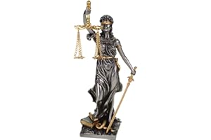 Veronese by Joh. Vogler GmbH - Figura de la diosa romana de la justicia (21 cm), color dorado y plateado