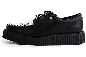 T.U.K. SHOES Anarchic Creeper de T.U.K. - Chaussures en Cuir pour Hommes et Femmes - Chaussures Gothiques à Punk Rock - Brothel Creepers - Chaussures compensées à Lacets