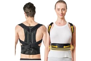 ETRSAIRL Posture Corrector For Men And Women, Adjustable Back Brace Shoulder Corrector To Prevent Hunchback, Spine Corrector To Improve Posture And Relief Back Pain（Black,XL）
