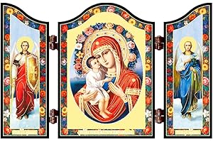 NKlaus 1407 GM Zhirovizkaja christliche Ikone Triptychon Zhirovickaja Reise Altar