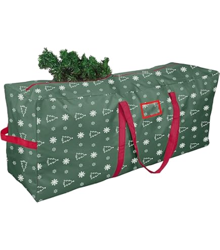 Treer Custodia Porta Albero Di Natale, Custodia Albero Di Natale 110cm, Sacca Per Albero Di Natale In Tessuto Oxford 600D, Borsa Porta Albero Di Natale Con Cerniera E Manici (Grigio,110x60x35cm
