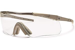Smith Optics Elite Aegis Echo II Compact Eyeshields Sunglass with Tan 499 Frame and Clear/Gray Lenses by Smith Optics Elite