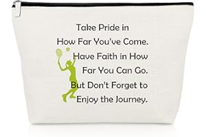 GEVODY Tennis Gifts for Girls Tennis Gifts Makeup Bag Inspirational Gift for Tennis Girl Tennis Lover Gift for Women Friend Christmas Birthday Gifts for Women Tennis Player Tennis Coach Travel Cosmetic Pouch