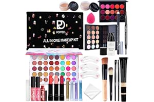 Hinourisha Trucchi Donna, Set Trucchi Donna, Trousse Trucchi Ragazza, Set Make Up, con palette di ombretti, correttore, mascara, eyeliner, pennelli per makeup, Natale, set regalo di compleanno A192