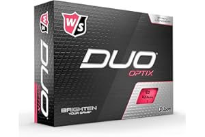 Wilson Staff Balles de Golf, Duo Optix, 12 balles, Rose, Surface Mate