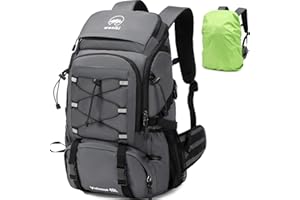 Waniki Plecak turystyczny 45 l – męski i damski plecak trekkingowy, plecak podróżny, plecak outdoorowy, wodoszczelny, na wędrówki, jazdę na rowerze, wspinaczkę, kemping, sport, z pokrowcem