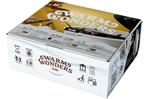 NICE GIFT BOX LTD WarmWonders Gold - 10 Mugs Hot Drink Set - Coffee and Tea Gift Basket - Includes Assortment of Gold Coffee, Tea Bags, Biscuits, Semi Milk Sticks and More - Airport Security Approved Gift Basket